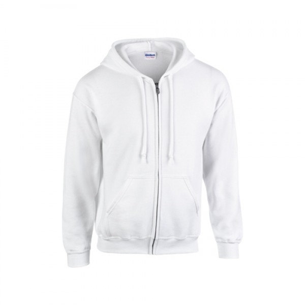 HB Zip Hooded pulóver, fehér