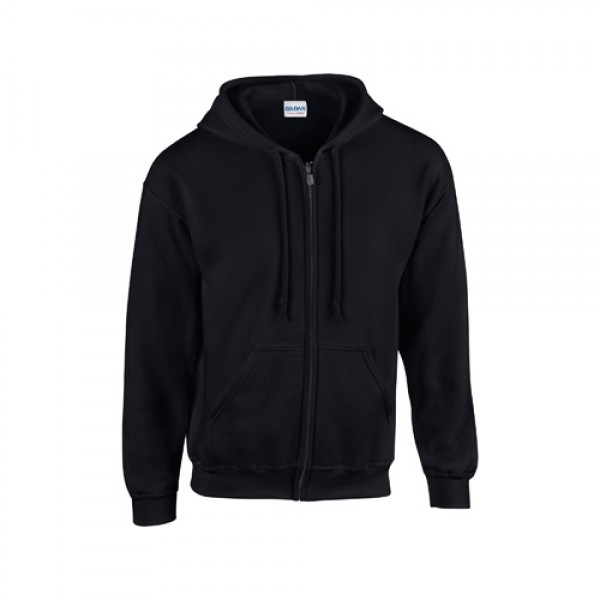 HB Zip Hooded pulóver, fekete