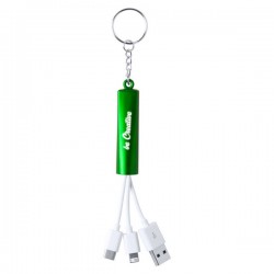 Zaref USB töltős kulcstartó , zöld 