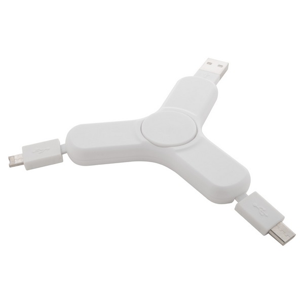 Dorip spinner USB töltőkábel , fehér 