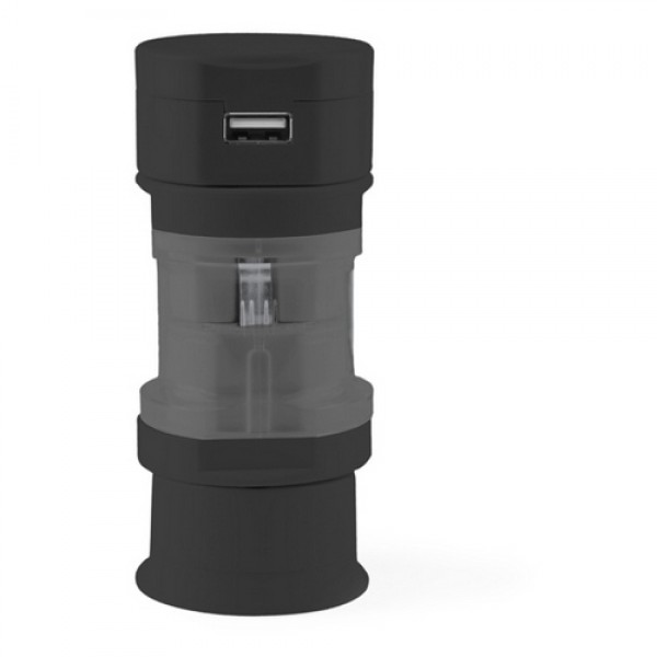Tribox utazó adapter, fekete