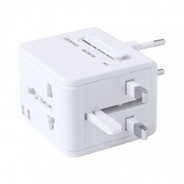 Celsor utazó adapter, fehér